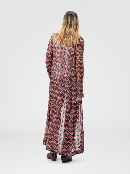Long cardigan in embroidered lace, Black & Red - DS25WM0UBR012PS4175