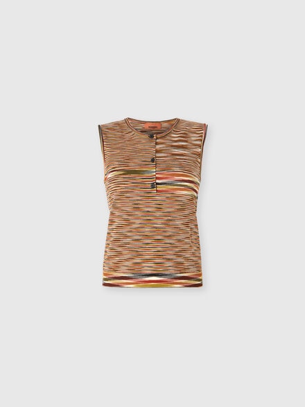 Buttoned Vest with Flame Pattern, Multicoloured  - DS25WN0MBK01CCFM13W