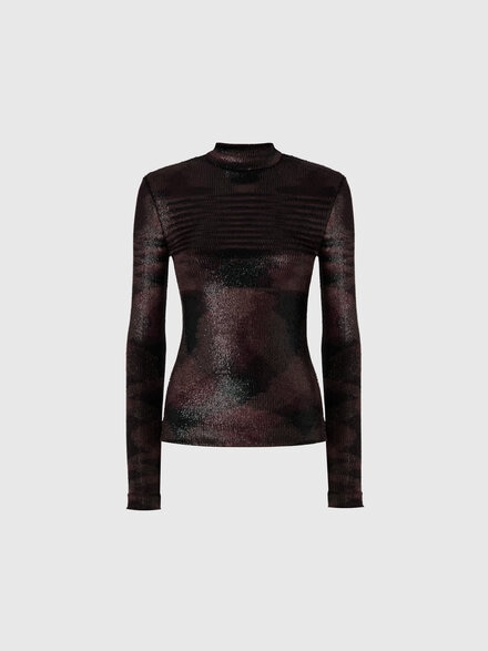 Turtleneck sweater with flame pattern, Multicoloured  - DS25WN2EBT00AIF903J