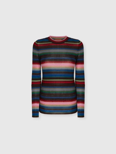 Jersey cuello redondo a rayas, Blau & Rosa  - DS25WN2SBK01G0SM9WH