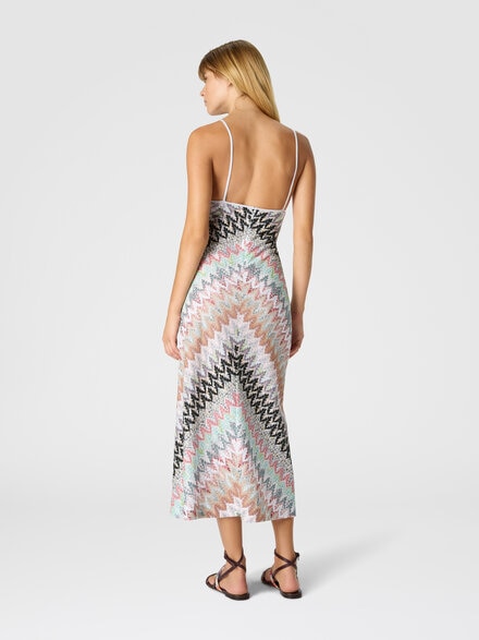 Vestido largo sin mangas con top en contraste, Multicolor  - DS26SG08BR014ZSM9Y4