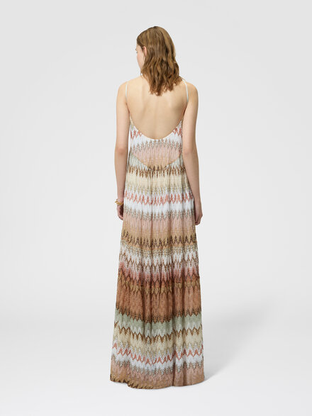 Robe longue en dentelle zig zag, Multicolore  - DS26SG3IBR015ISMSPJ