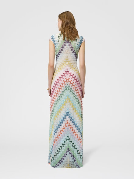 Robe longue en dentelle zig zag, Multicolore  - DS26SG4EBR015IS30G5