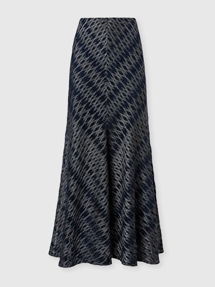 ミックスビスコース 3Dダイヤモンド ロングスカート, グリーン& 茶色 - DS26SH17BR014VS80EO