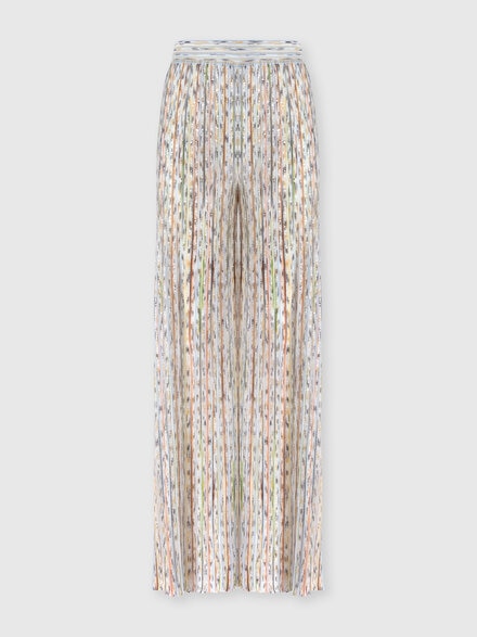 Pantalón acanalado de mezcla de viscosa con lentejuelas, Verde & Marròn - DS26SI0NBK01H1SMSMC