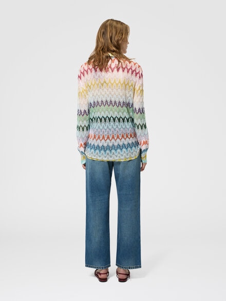 Chemise en m&eacute;lange de viscose &agrave; motif dentelle, Multicolore  - DS26SJ0OBR015IS30G5