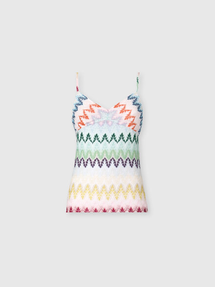 Camiseta de tirantes de encaje zig zag, Multicolor  - DS26SK15BR015IS30G5