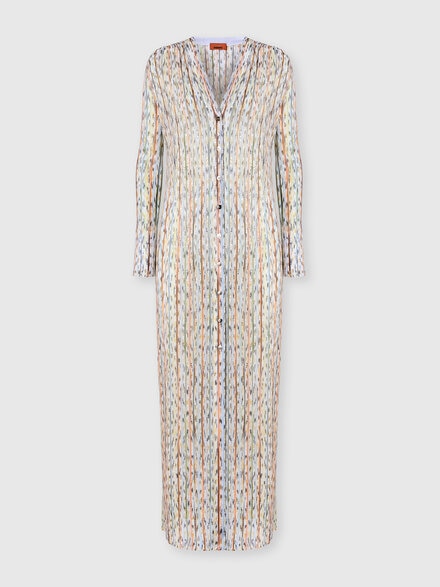 ミックスビスコース リブ編み スパンコール付き カーディガン, グリーン& 茶色 - DS26SM0FBK01H1SMSMC