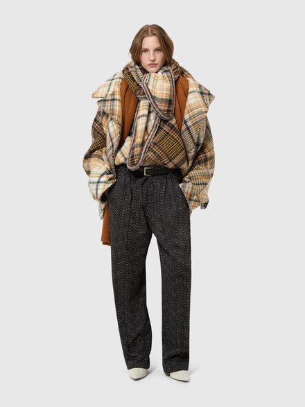 Double-breasted raglan jacket, Multicoloured  - DS26WC0JBC006NS209E