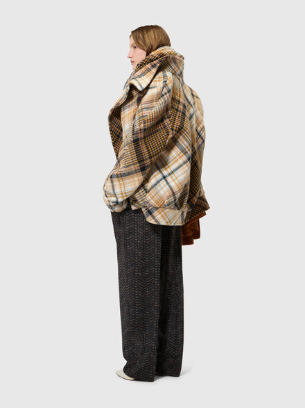 Double-breasted raglan jacket, Multicoloured  - DS26WC0JBC006NS209E