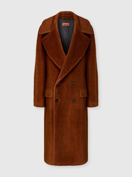 Oversized raglan wool coat, Brown - DS26WC0YBW012S81250