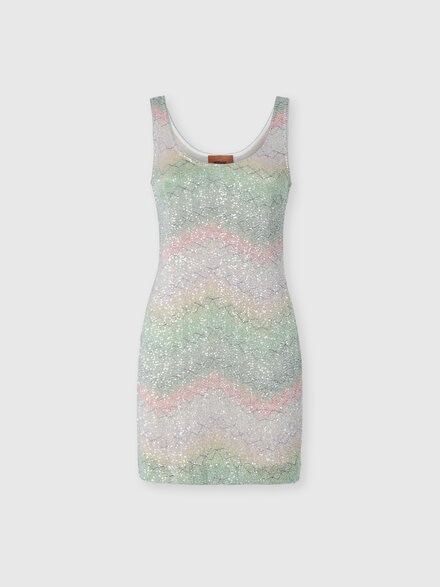 D&eacute;grad&eacute; knit mini dress with sequins, Multicoloured  - DS26WG0XBC006GS01M4