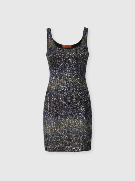 Short strappy dress, Multicoloured  - DS26WG0XBC006GS91SZ