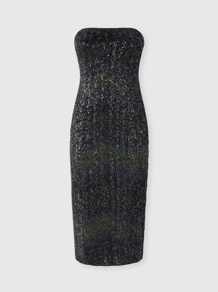Robe longue bustier d&eacute;grad&eacute;e avec paillettes, Multicolore  - DS26WG18BC006GS91SZ