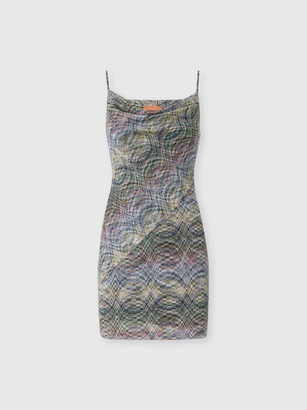 Space-dye viscose mini dress, Multicoloured  - DS26WG22BR015SSMSON