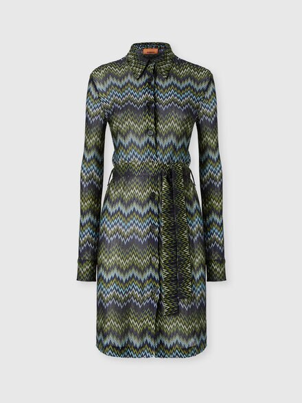Robe chemisier midi en viscose, Multicolore  - DS26WG38BR016FS91TQ