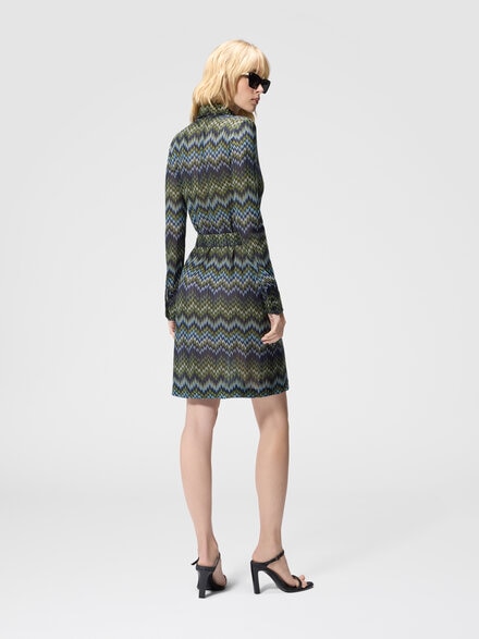 Robe chemisier midi en viscose, Multicolore  - DS26WG38BR016FS91TQ