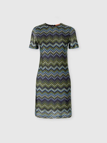 Mini-robe en viscose &agrave; manches courtes, Multicolore  - DS26WG39BR016FS91TQ