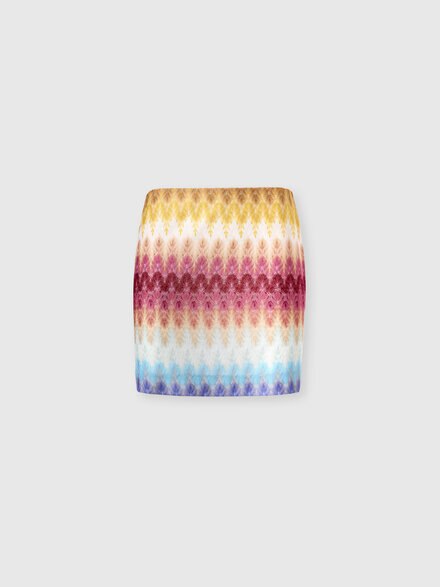 Mini-jupe avec motif dentelle d&eacute;grad&eacute;, Multicolore  - DS26WH0LBR015KSMSPT