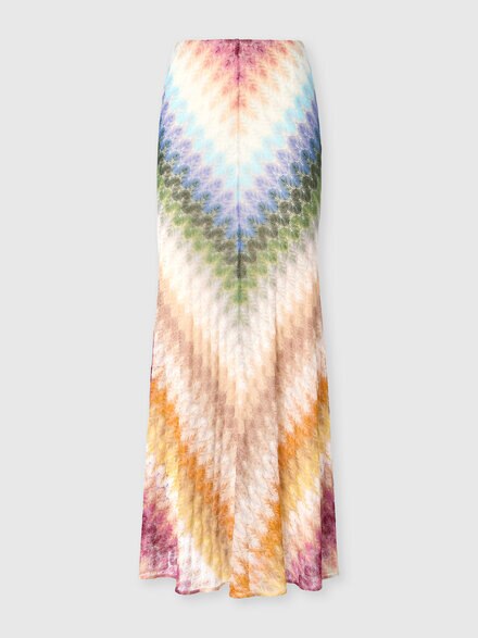 Jupe longue en viscose motif dentelle, Multicolore  - DS26WH0NBR015KSMSPT