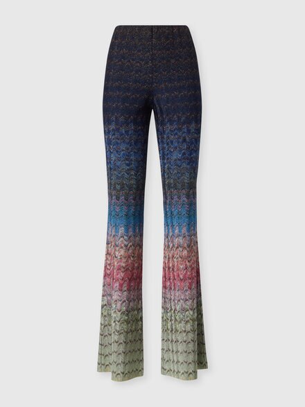 Pantalon flare en viscose lam&eacute; d&eacute;grad&eacute;e, Multicolore  - DS26WI0MBR0160SMSOT