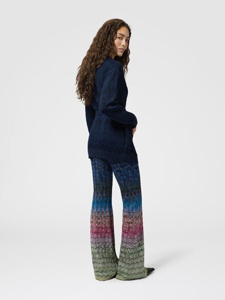 Pantalon flare en viscose lam&eacute; d&eacute;grad&eacute;e, Multicolore  - DS26WI0MBR0160SMSOT