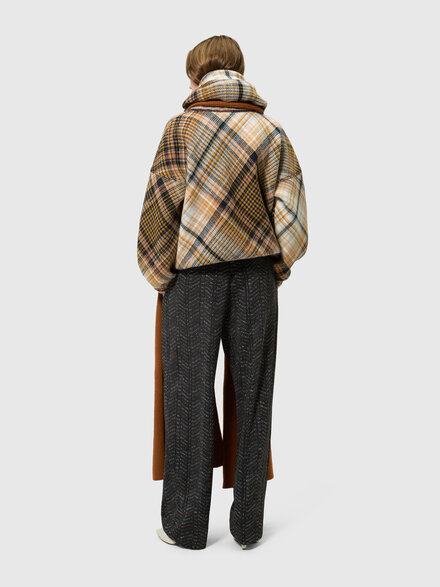 Wide-leg pants, Brown& White  - DS26WI0XBR016BSMSQR