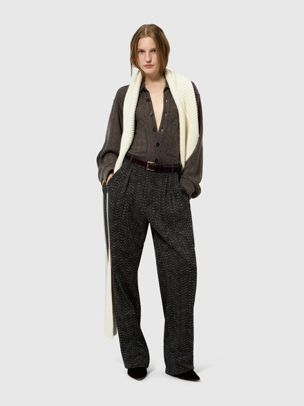 Chemise coupe regular manches longues, Brun - DS26WJ0VBR0167S01NL