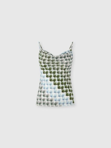 Lace motif top with draped neckline, Multicoloured  - DS26WK09BR015LS616R