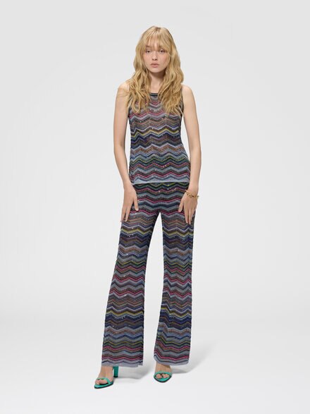 Top sans manches en viscose m&eacute;lange chevron, Multicolore  - DS26WK0HBK01KSSMSQC