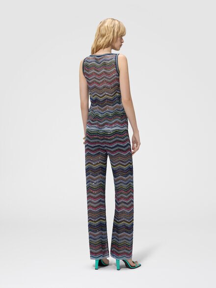 Top sans manches en viscose m&eacute;lange chevron, Multicolore  - DS26WK0HBK01KSSMSQC
