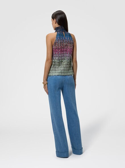 Top con motivo caleidosc&oacute;pico iridiscente, Multicolor  - DS26WK0LBR0160SMSOT