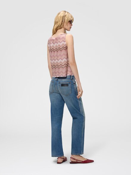 Top sans manches en viscose motif snake, Rose & Multicolore - DS26WK0QBR016FS30GJ