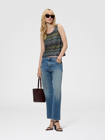 Top sans manches en viscose motif snake, Multicolore  - DS26WK0QBR016FS91TQ
