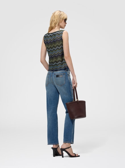 Top sans manches en viscose motif snake, Multicolore  - DS26WK0QBR016FS91TQ