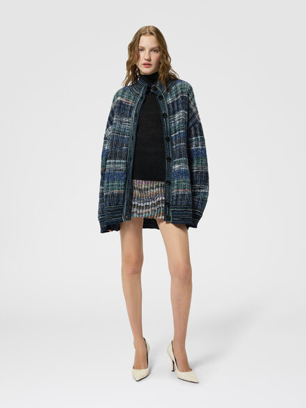 Oversized cardigan, Blue - DS26WM05BC006IS91SX