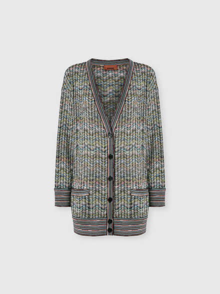 Oversized cardigan, Multicoloured  - DS26WM0NBC006DSMSPW