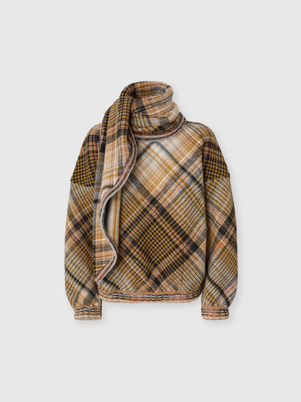 Pull col rond avec foulard, Multicolore  - DS26WN1GBC006NS209E