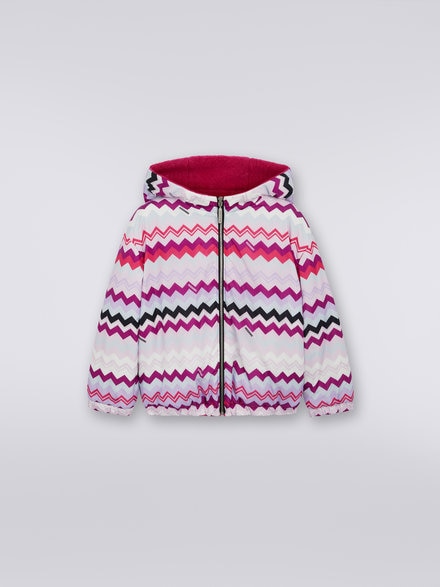 Double-faced zigzag nylon jacket, Multicoloured  - KS23WF03BV00E3SM96I