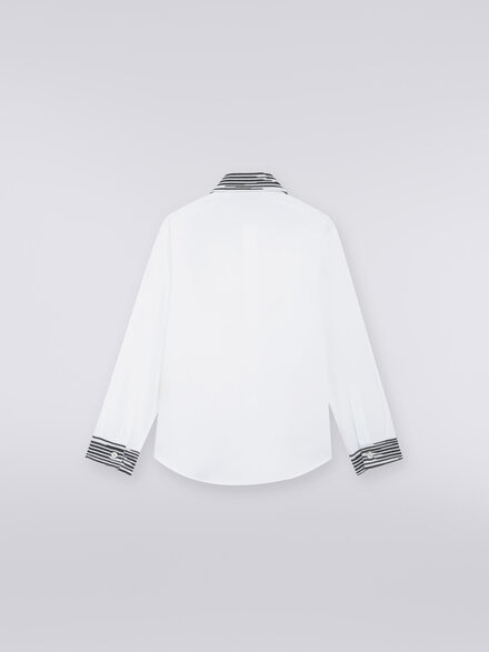 Long-sleeved cotton shirt, Black & White - KS23WJ02BV00EOSM92N