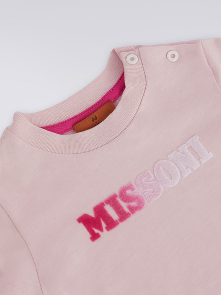 Cotton T-shirt with d&eacute;grad&eacute; logo, Multicoloured  - KS23WL02BV00E0S506U