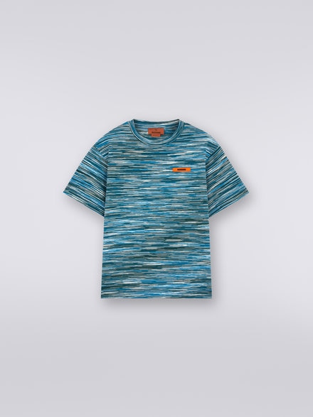 Short-sleeved slub cotton T-shirt, Multicoloured  - KS23WL0IBV00E3S6125