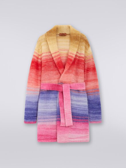 Mohair and alpaca blend cardigan, Multicoloured  - KS23WM08BV00EPSM923