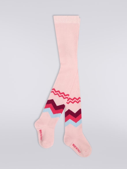 Cotton blend tights, Multicoloured  - KS23WS01BV00E0SM96I