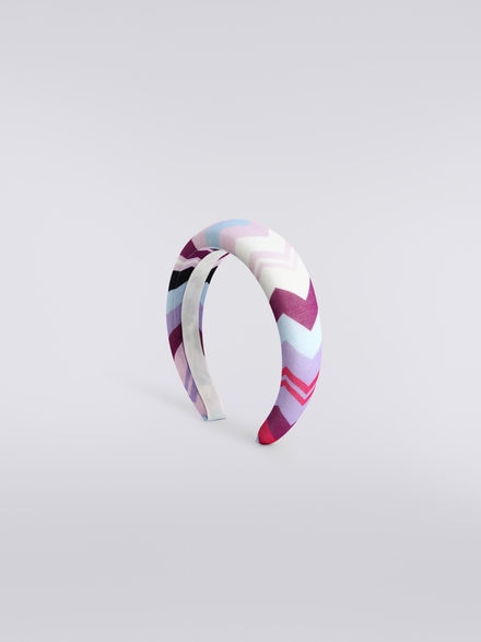 Rigid hair band in zigzag fabric, Multicoloured  - KS23WS05BV00E0SM96I