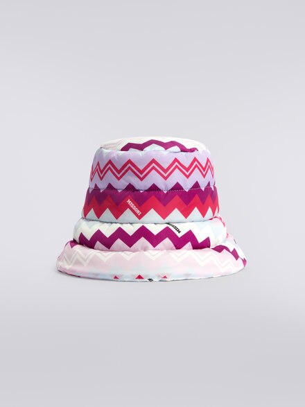 Zigzag nylon bucket hat, Multicoloured  - KS23WS08BV00E0SM96I