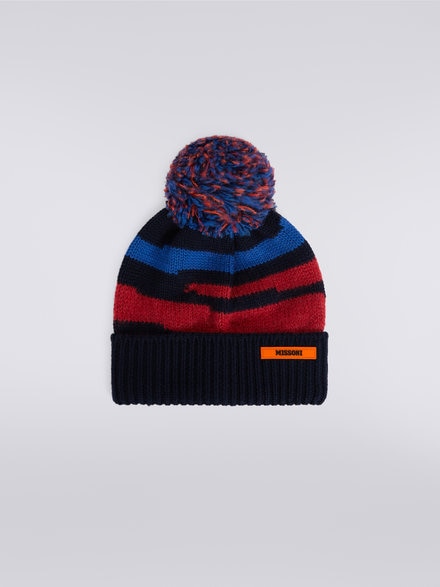 Slub wool knit hat, Multicoloured  - KS23WS0FBV00E3SM923