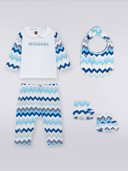 Three-piece set in cotton with zigzag pattern , Multicoloured  - KS23WU02BV00E3S72D1