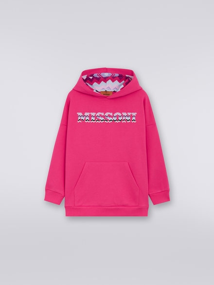 Oversized cotton hoodie, Pink   - KS23WW09BV00E0S30CJ