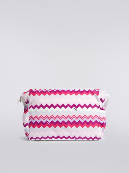 Zigzag nylon shoulder bag, Multicoloured  - KS23WX00BV00E3SM96I